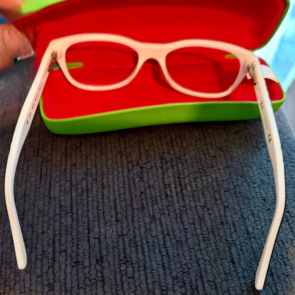 Ray-Ban Junior RB 1544 3579 Eyeglasses | Black & White Frames with case